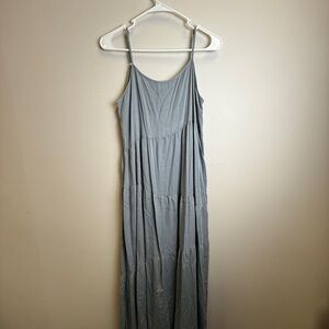 Anrabess Elegant Light Blue Maxi Dress Size Small